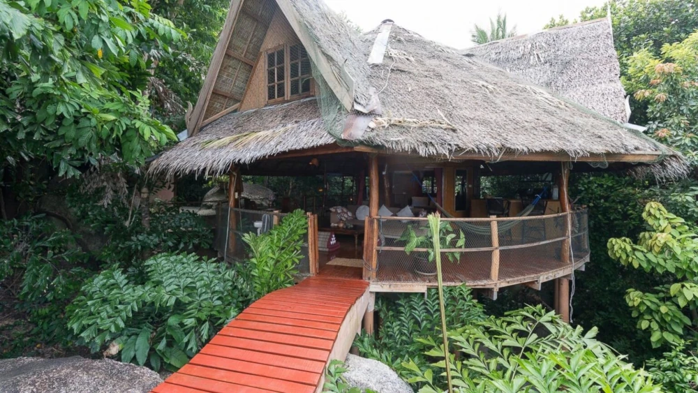 Yurt entrance in jungle
